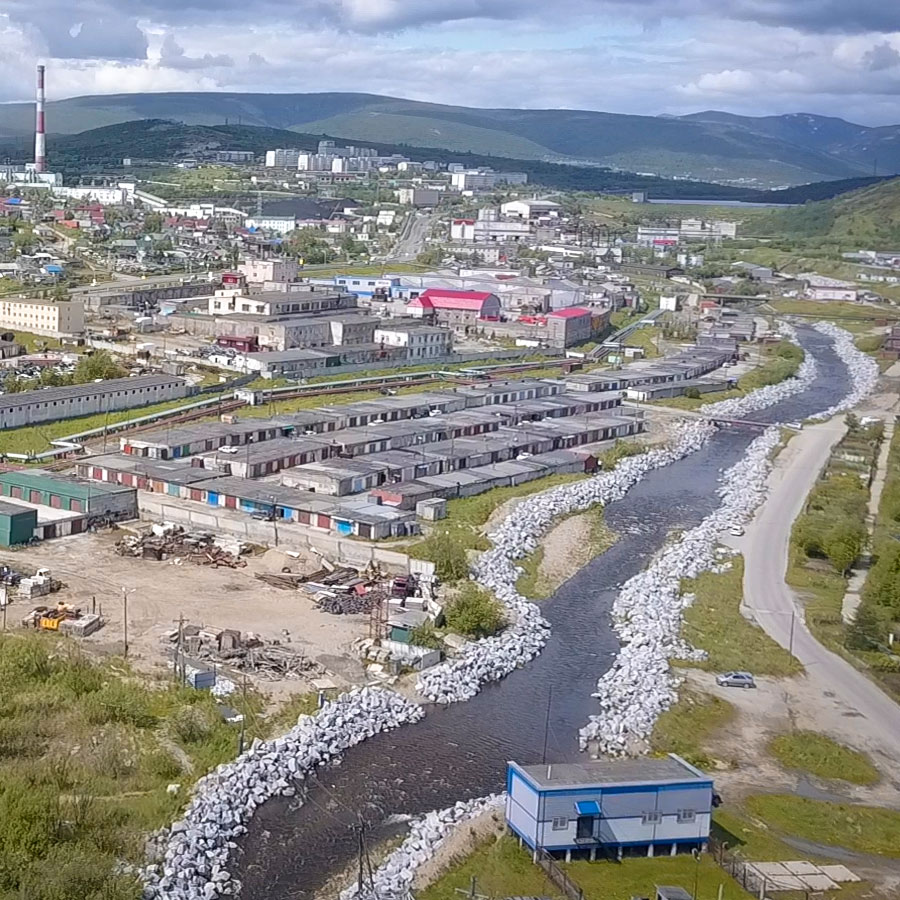 Магадан: река в городе